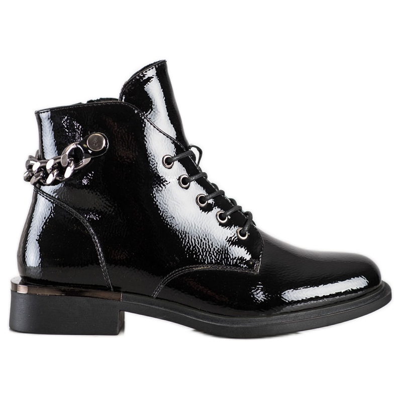 Bottines vernies élégantes par Sergio Leone le noir