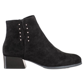 Sergio Leone Bottines En Daim Avec Oxyde De Zirconium le noir