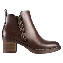 Seastar Bottes marron classiques avec une fermeture éclair brun