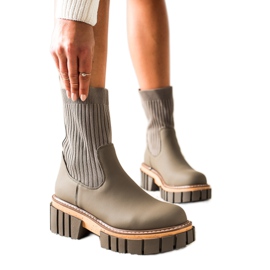 Seastar Bottines Jodhpur boots avec chaussette beige vert