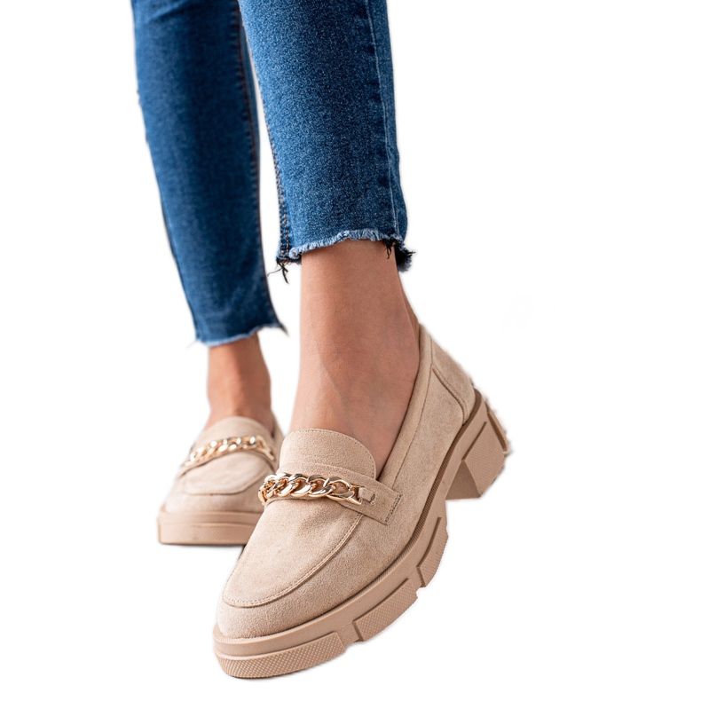 Goodin Mocassins beiges à la mode