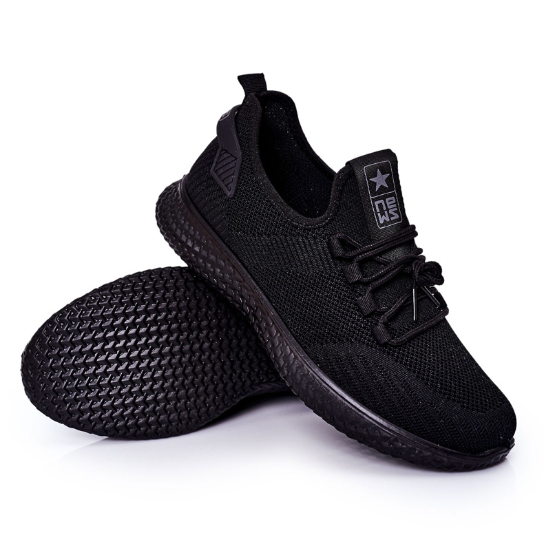 PE1 Chaussures de sport à enfiler pour hommes Noir Ryan le noir