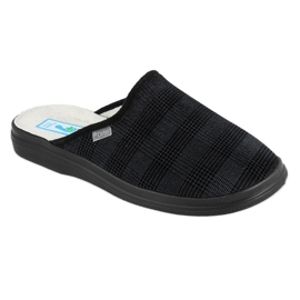 Befado Dr.Orto Men's Slippers dans le damier 132M016 bleu Befado Dr.Orto Men's Slippers dans le damier 132M016 bleu