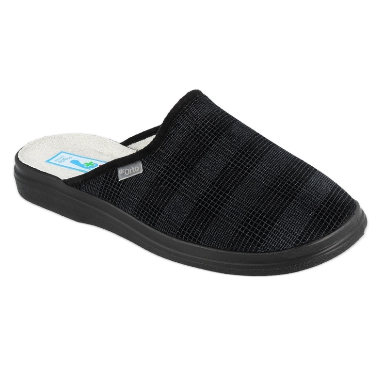 Befado Dr.Orto Men's Slippers dans le damier 132M016 bleu Befado Dr.Orto Men's Slippers dans le damier 132M016 bleu