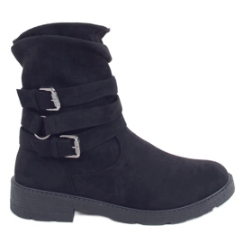 Bottines plates noires 518-12 Noir le noir