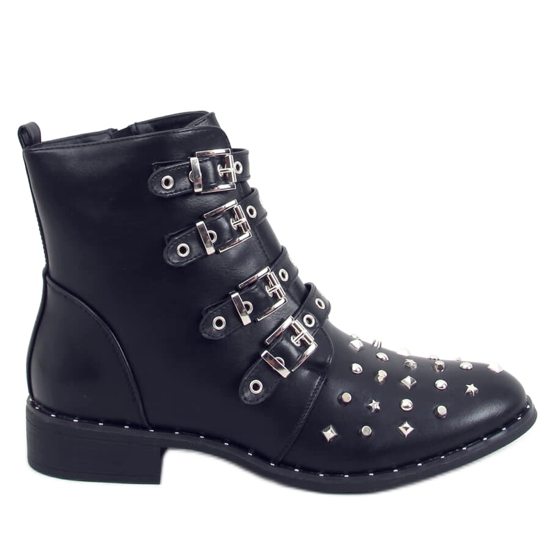Bottes noires à clous noir M8AX1658-18 Noir le noir