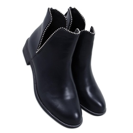 Boots noires découpées Y8191 Noir le noir