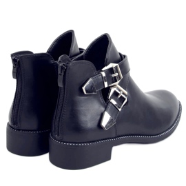 Boots noires découpées Y8157 Noir