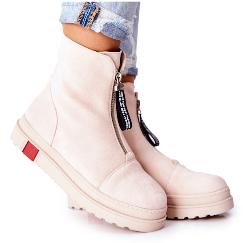 PS1 Bottines Femme Sur La Plateforme Beige Charlee PS1 Bottines Femme Sur La Plateforme Beige Charlee