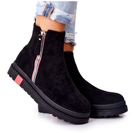 PS1 Bottines en daim Bottines Jodhpur Sur la plateforme noire Nessa