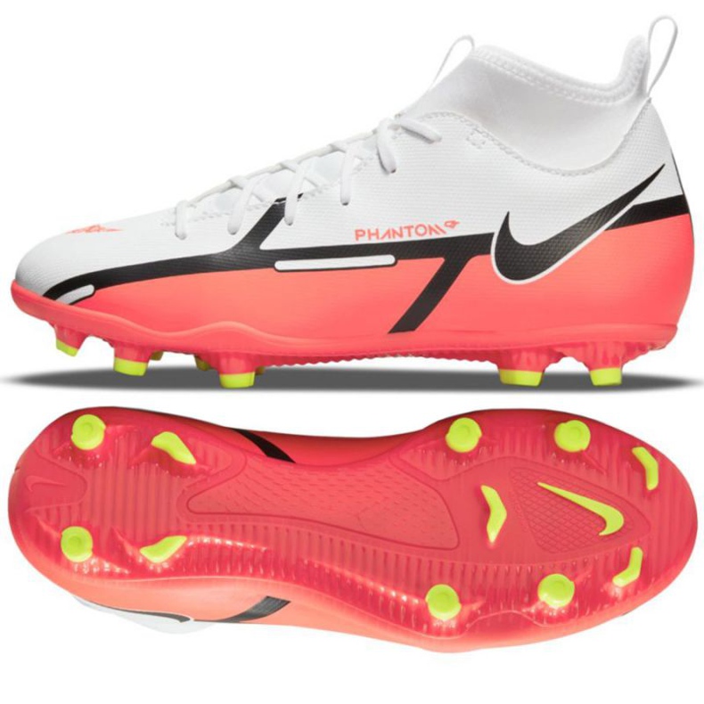 Chaussure de football Nike Phantom GT2 Club Dynamic Fit FG / MG Jr DC0822 167 multicolore blanche