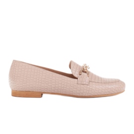 Marco Shoes Ballerines avec une chaîne en or beige Marco Shoes Ballerines avec une chaîne en or beige