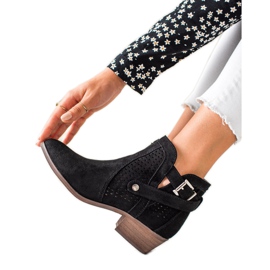 Erynn Bottes ajourées noir