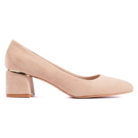 Goodin Escarpins en daim élégants beige