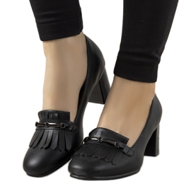 Escarpins noirs sur un poteau en éco-cuir d'Alice le noir