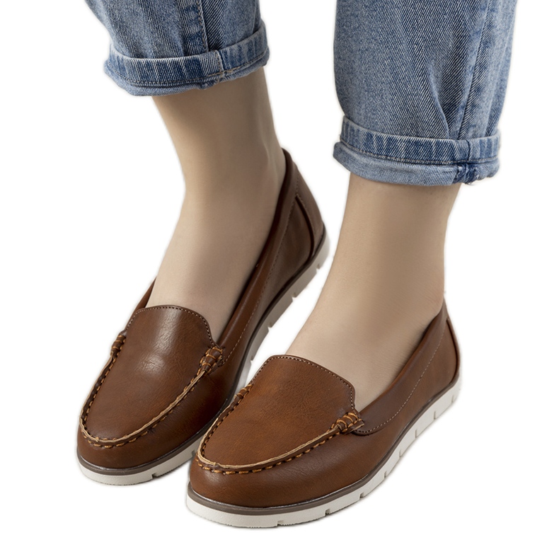 Mocassins femme marron de Montez brun