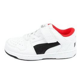 Puma Rebond Jr 370493 01 blanche le noir