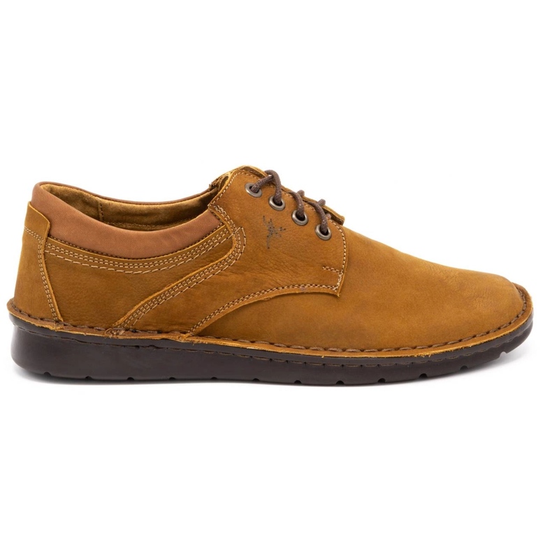 Olivier Chaussures casual en cuir pour hommes 7095 rouge multicolore orange