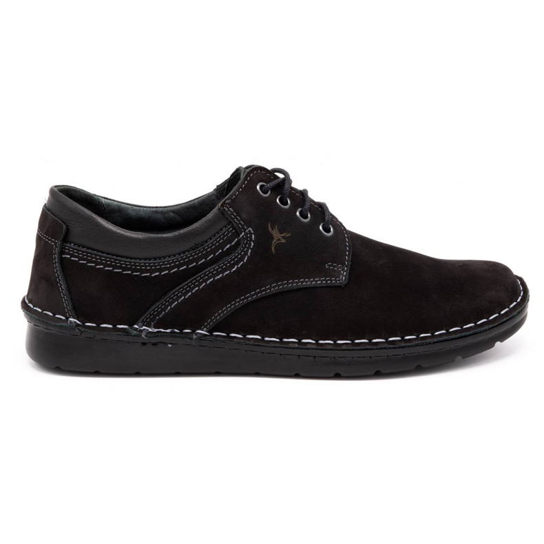 Olivier Chaussures casual en cuir pour hommes 7095 nubuck noir le noir Olivier Chaussures casual en cuir pour hommes 7095 nubuck noir le noir