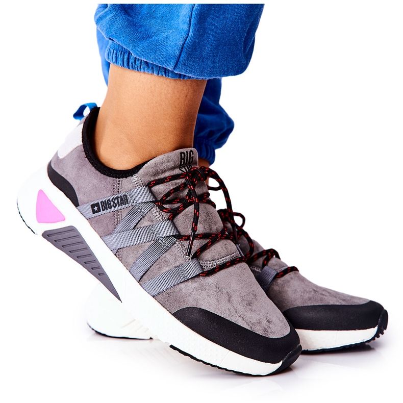 Chaussures de sport en mousse à mémoire Big Star II274306 Gris