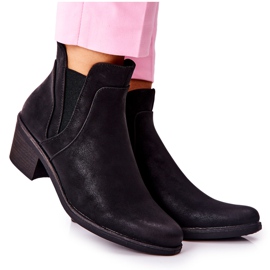 Bottes noires à talons hauts Sergio Leone BT620
