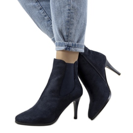 Boots bleu marine sur talon Varela Boots bleu marine sur talon Varela