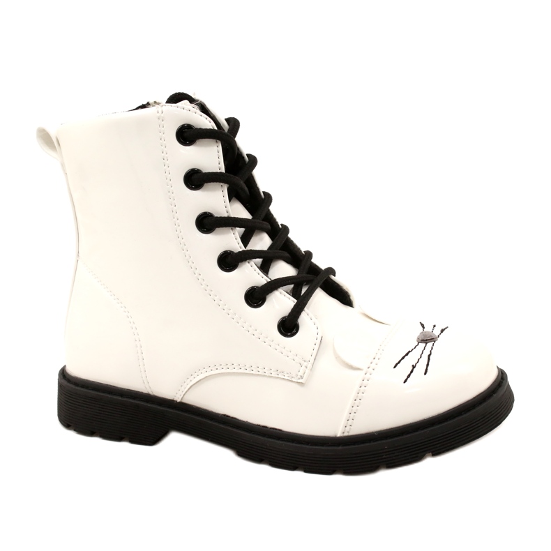 Filles laquées les bottes miss 21dz23-4309 blanc blanche
