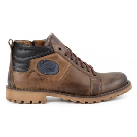 Olivier Bottes d'hiver pour hommes marron clair 865MP brun