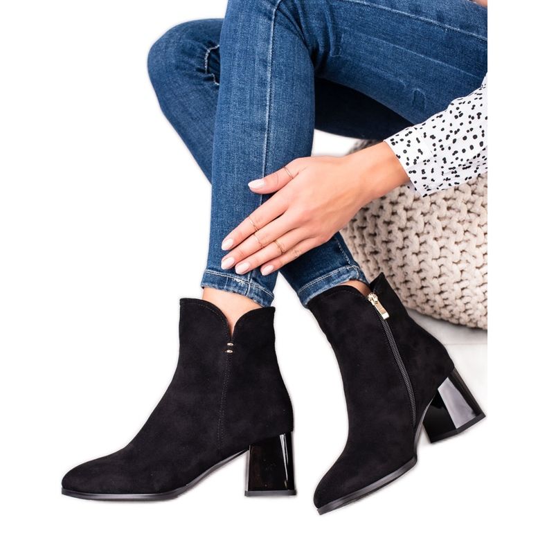 Goodin Bottines noires sur un poteau le noir Goodin Bottines noires sur un poteau le noir