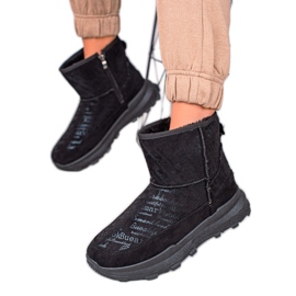 TRENDI Chaud mukluki sur la plate-forme noir