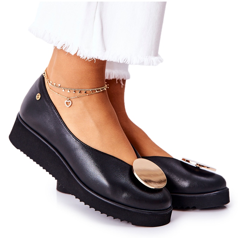 Ballerines Sur La Plateforme Maciejka Noir 5315B-01 le noir