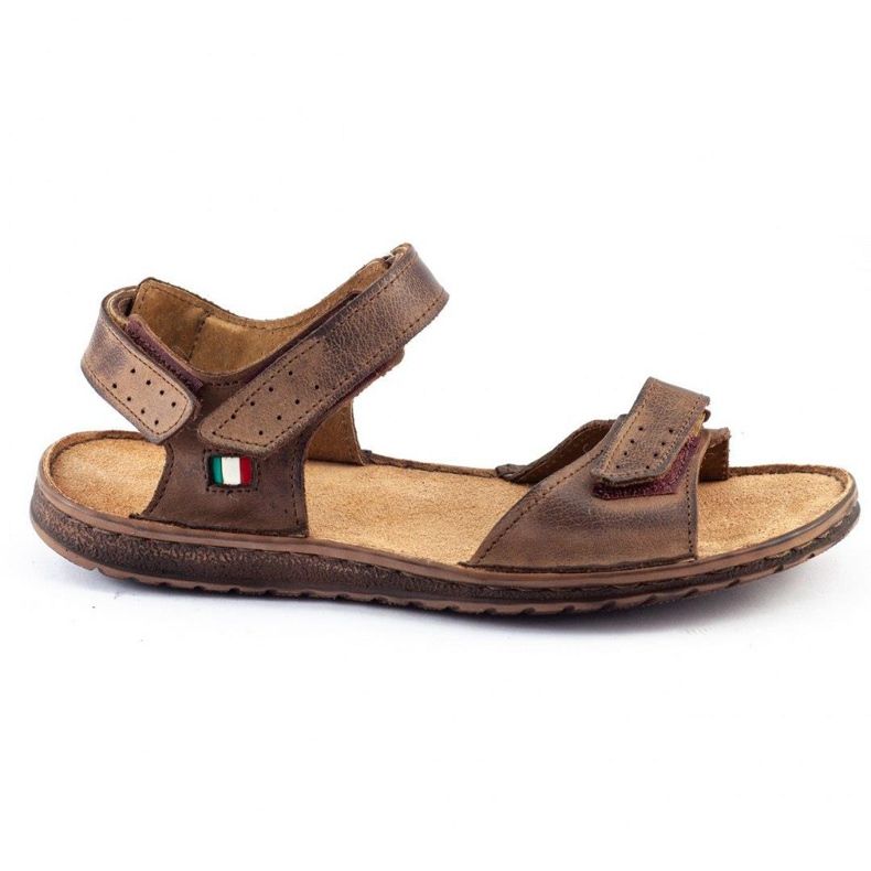 Sandales en cuir pour hommes Komodo 881K marron brun