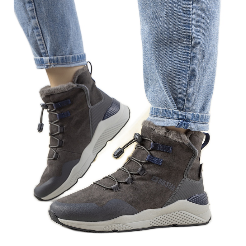 Bottes de neige grises et élégantes de Big Star pour femmes de Cotto Bottes de neige grises et élégantes de Big Star pour femmes de Cotto