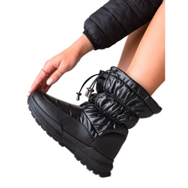 TRENDI Bottes de neige noires à la mode le noir