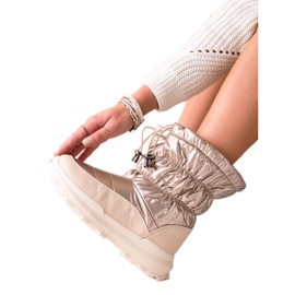 TRENDI Bottes de neige dorées à la mode