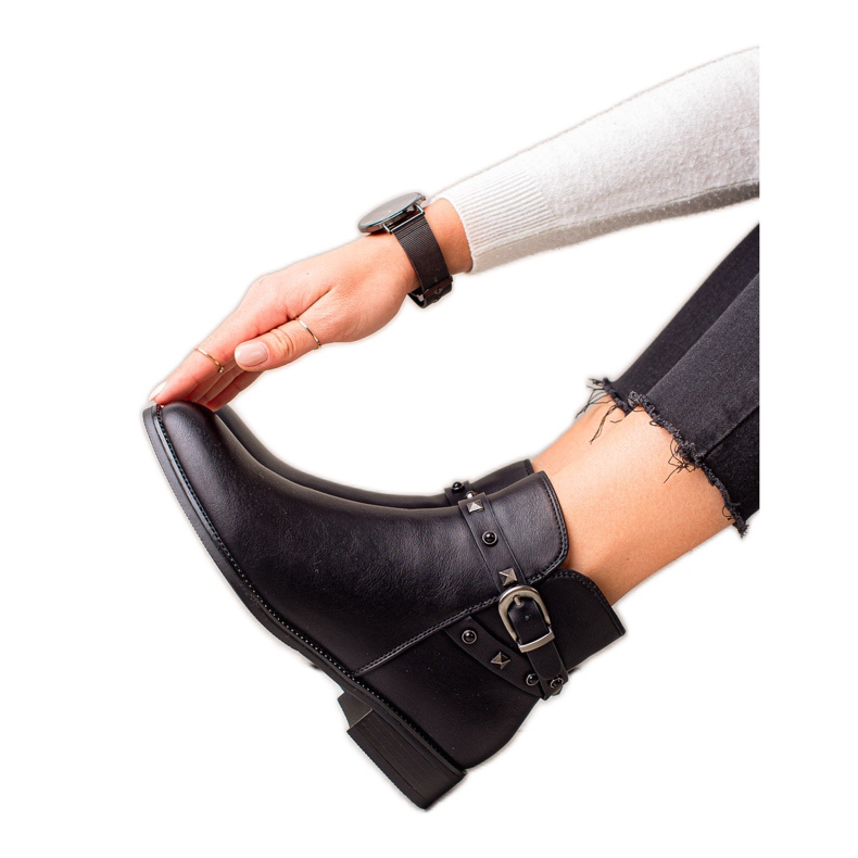 Goodin Bottines Noires Avec Strass le noir Goodin Bottines Noires Avec Strass le noir