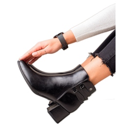 Goodin Bottes classiques en éco-cuir noir