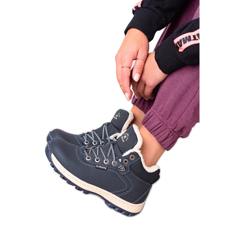Ax Boxing Chaussures de randonnée chaudes bleu marin