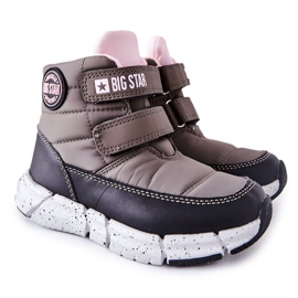 Bottes de neige pour enfants Memory Foam Big Star II374071 Szare noir gris