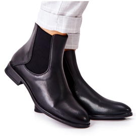 Bottes en cuir Sergio Leone BT523 Noir le noir