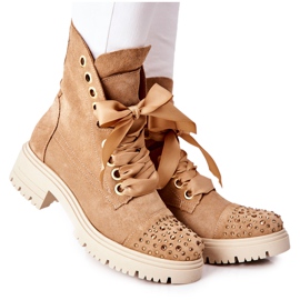 Lewski Shoes Bottes Daim Workery Lewski Chaussures Attachées 3069 Sable brun