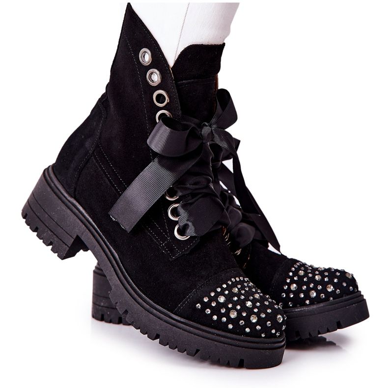 Lewski Shoes Bottes En Daim Workery Lewski Chaussures Attachées 3069 Noir le noir