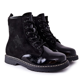 Vinceza Bottines Gander noires pour enfants