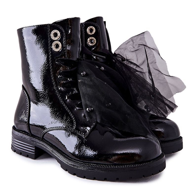 S.Barski Bottes Enfant Laquées Chaudes Noir Semissa le noir S.Barski Bottes Enfant Laquées Chaudes Noir Semissa le noir