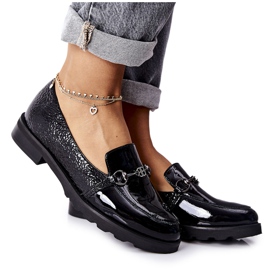Chaussures en cuir Nicole Laqué Noir 2667