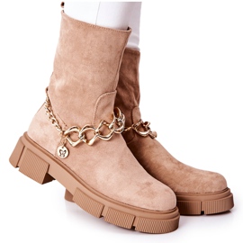 FB2 Boots Daim Travailleurs Beige Hellio