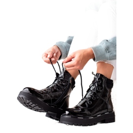 Bottines Artiker en cuir noir le noir