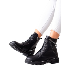 Bottines en cuir à lacets ARTIKER noir