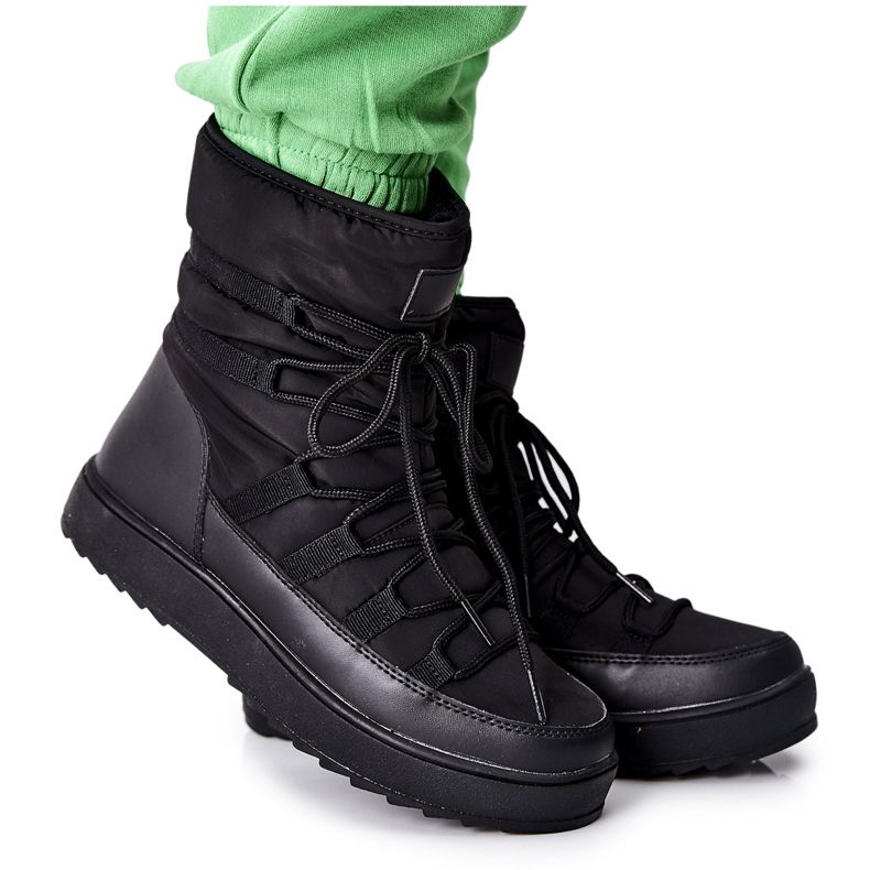 S.Barski Bottes de neige chaudes noires pour femmes Cironeus le noir