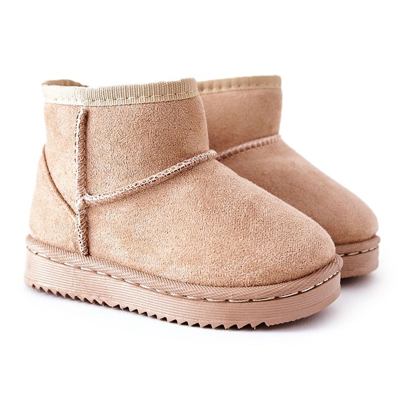 FR1 Bottes de neige chaudes pour enfants Beige Gooby